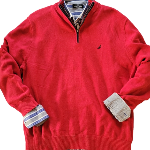 NWT - Nautica Men 1/4 Zip Pullover Knit Sweater Size XL NWT - Picture 6 of 10